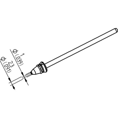 Ersa 0742ED1023H/SB odsávací hrot konický Délka hrotů 79.25 mm Obsah 1 ks