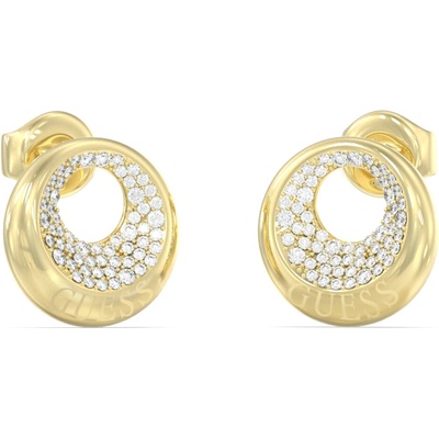 Guess Oceľové náušnice v zlatej farbe Moon Drops JUBE06247JWYGT/U