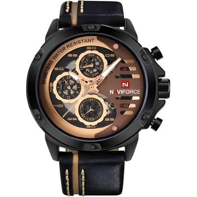 Naviforce Часовник naviforce pr-2845 - Черен / Златен kp2845 (pr-2845)