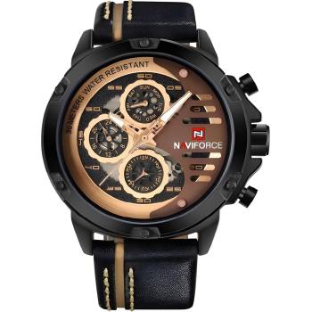 Naviforce Часовник naviforce pr-2845 - Черен / Златен kp2845 (pr-2845)