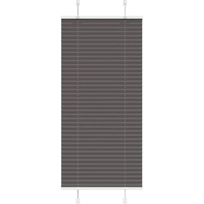 vidaXL Плисирана щора черна 65x150 cm Ширина на плата 64, 4 cm (4015136)