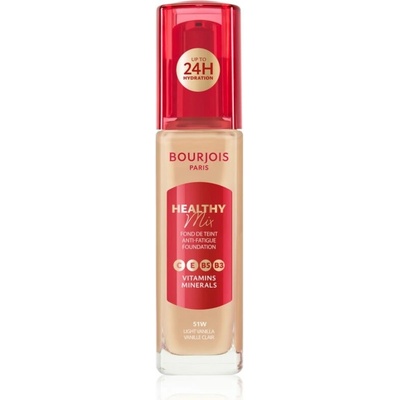 Bourjois Paris Healthy Mix Clean & Vegan Radiant Foundation hydratační a rozjasňující make-up 51W Light Vanilla 30 ml