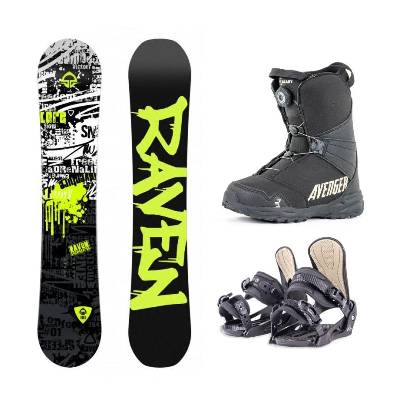 Raven Core Junior mini snowboard + Beany Junior vázání + Beany Avenger BS boty - 115 cm + S - EU 36-38