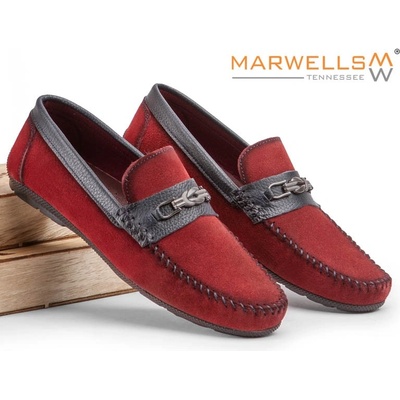 Marwells Мъжки обувки от естествена кожа - Бордо 2021402 (303235_Бордо)