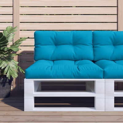 vidaXL Палетни възглавници, 2 бр, сини, текстил (360715)