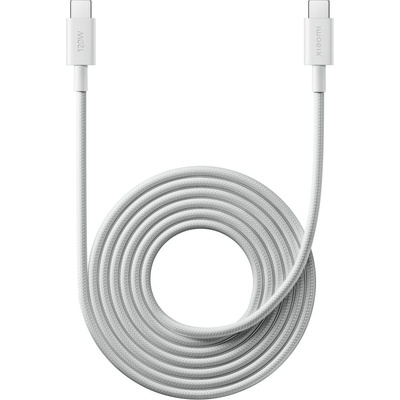 Xiaomi Кабел Xiaomi 6A Braided Cable (BHR087KGL), от USB C(м) към USB C(м), 1m, 120W, бял (BHR087KGL)