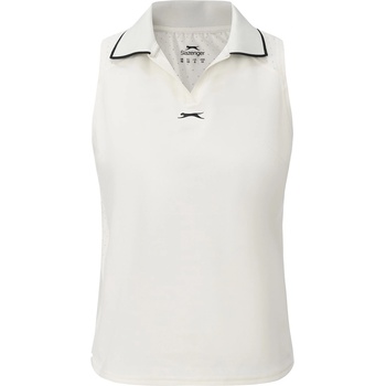 Slazenger Women's Sleeveless Polo Neck Performance Vest - White