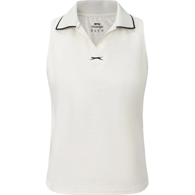 Slazenger Women's Sleeveless Polo Neck Performance Vest - White