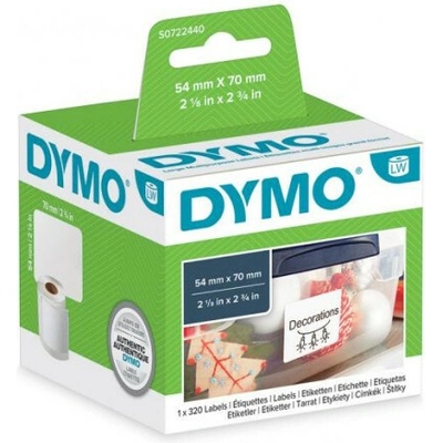 DYMO etikety v roli 99015 S0722440 70 x 54 mm papier biela 320 ks trvalé univerzálne etikety; S0722440