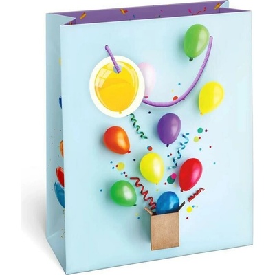 Taška dárková Maxi matt 26,7 x 13,7 x 33cm TL - motiv balónků