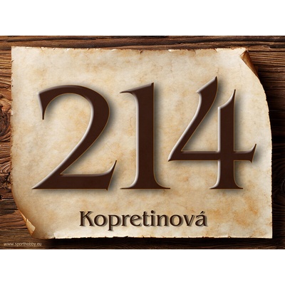 Cedulky sport hobby Cedulka domovní číslo s ulicí/CD2027 Velikost: 27x20