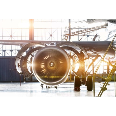 DIMEX ART Флизелинов фототапет отворен двигател на самолет 375 x 250 см