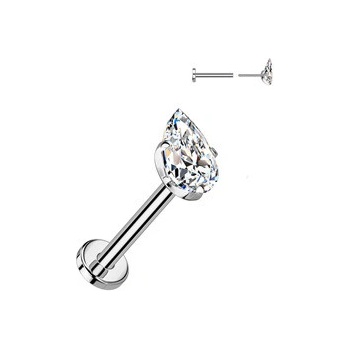 Šperky4U Piercing do brady Push in labreta Titan TIT1541-C