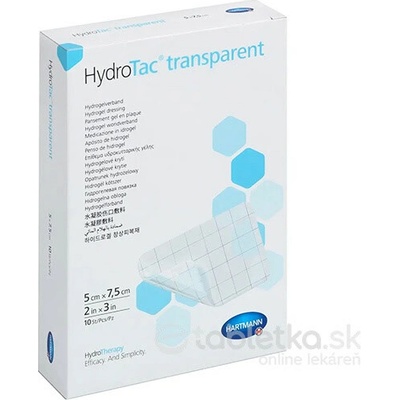 HydroTac Transparent hydrogélové krytie 5 x 7,5 cm 10 ks