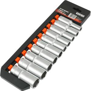 VERKE Комплект дълги вложки 1/2" 10-24mm 10бр 66310 (V39103)