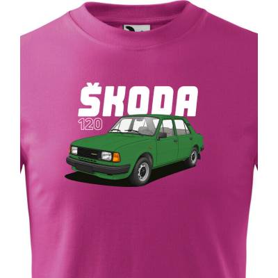 Dětské tričko Škoda 120Motiv 2 PurpurováCanvas Dětské tričko Bezvatriko.cz 3399