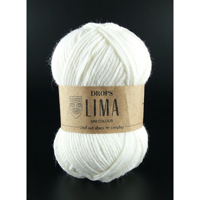 Příze DROPS Lima uni colour - 1101 bílá