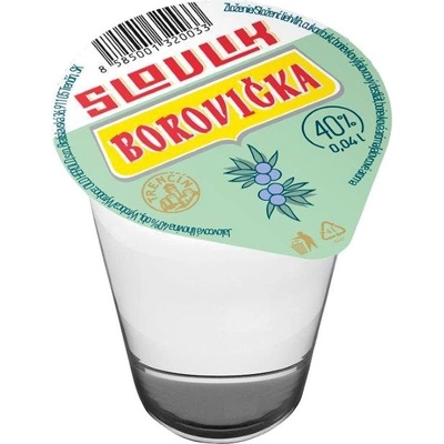 Panák Borovička 40% 0,04 l (čistá fľaša)