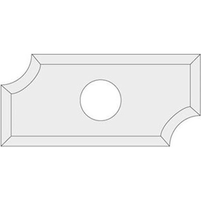 IGM N031-02012 - Žiletka tvrdokovová HM radiusová R2 19,5 x 9 x 1,5 mm pro Lamino, MDF