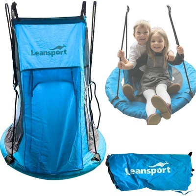 Lean Sport Houpací stan na houpačku Čapí hnízdo modrý 90-100 cm