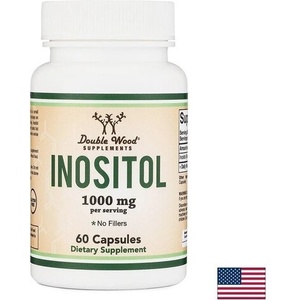Double Wood Supplements Мио-инозитол - Хормонален баланс и женско репродуктивно здраве, 1000 mg, 60 капсули (V219F DW)