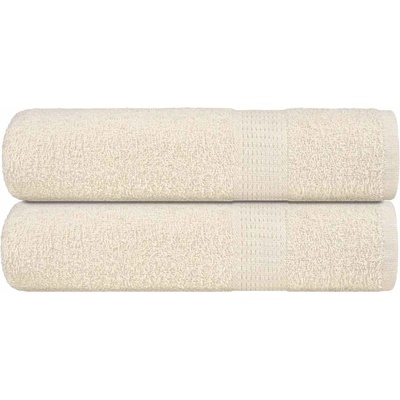 vidaXL Кърпи за баня FROGN 2 бр. кремави 100x150 см 360 г/м2 (137004)
