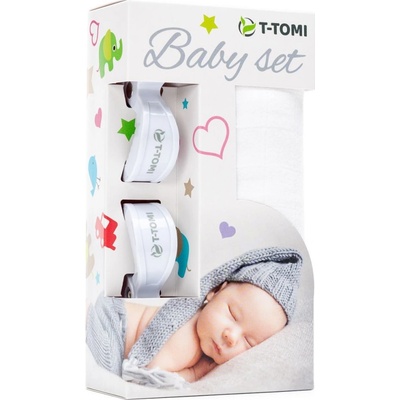 T-tomi Baby set bambusová osuška White