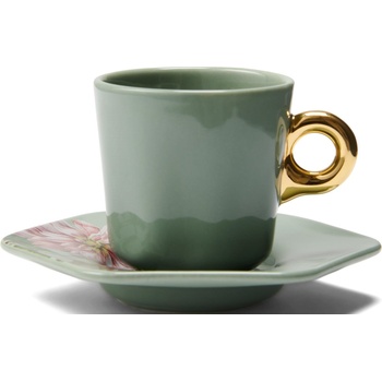 Essenza Чаша за еспресо Gallery с чинийка 90 мл зелена (401625-725-002)