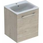 Geberit Комплект висящ шкаф и мивка Geberit Selnova, светъл орех, 1 врата, 55 см (501.251.00.1)