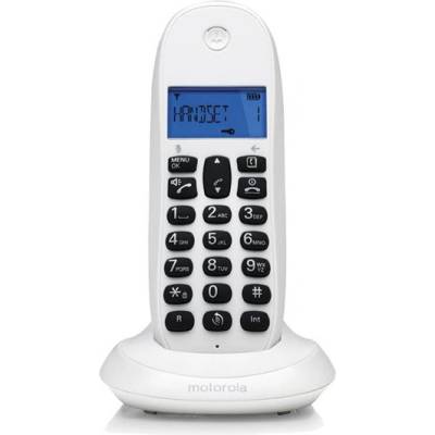 Motorola Мобилен телефон motorola c1001cb+, безжичен, dect, БЯЛ 107c1001cbw+ (107c1001cbw+)