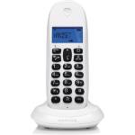 Motorola Мобилен телефон motorola c1001cb+, безжичен, dect, БЯЛ 107c1001cbw+ (107c1001cbw+) Телефонни апарати