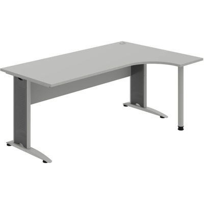 OFFICE PRO s.r.o. HOBIS kancelársky stôl pracovný tvarový, ergo ľavý - CE 1800 L, sivá