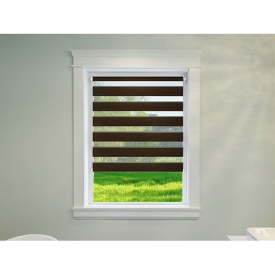 FEXI Roleta Deň a noc, Origin horká čokoláda, A 006e 30 x 150 cm, Ľavá - Biela