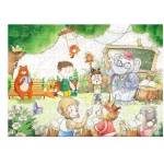 LEAN Toys Puzzle School for Animals 100 pieces