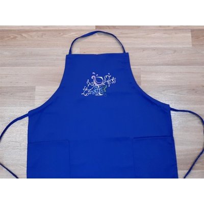 Povlečení Plus Vinařská zástěra pro muže s výšivkou modrá 72x100 Pohár