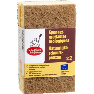 La Droguerie Ecologique by Ecodis Sada houbiček na nádobí - zelená a hnědá 2 ks – Zboží Dáma