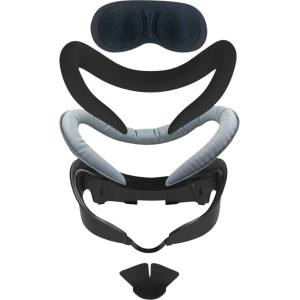 Vortex Virtual Reality VortexVR комплект подложки за лице 5в1 за Meta Quest 3 | интерфейс, дунапрен, силиконови калъфи, протектор за лещи (VVR.INTERFACE.TYPE.C.QUEST3.24)
