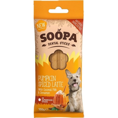 Soopa Pets Dentální tyčinky Soopa Pumpkin Spiced Latte 100 g