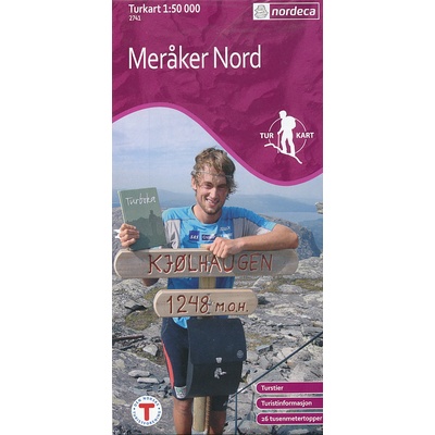 Meråker sever turistická mapa Norsko
