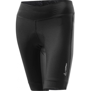 Löffler Дамски шорти за колоездене Löffler Women's Bike Short Tights Tour Cycling bottoms - Black / Grey Melange - размер 46 (EU) (155-0853-0117)
