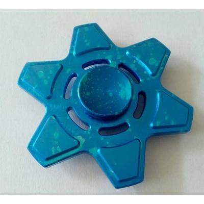 Fidget Spinner kov ALU STAR6 modrý