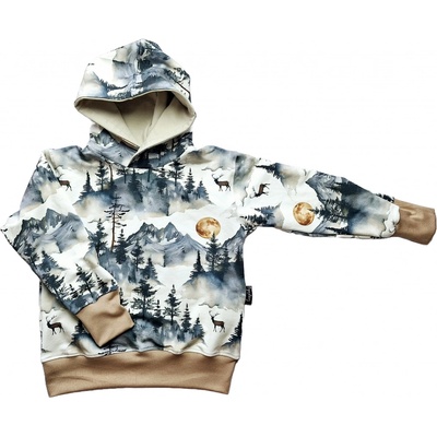 Lesejček Mikina s kapucí JELEN A HORY