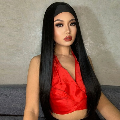 Havrania čierna parochňa Paige dlhá