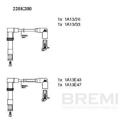 Sada zapaľovacích káblov BREMI 220K200