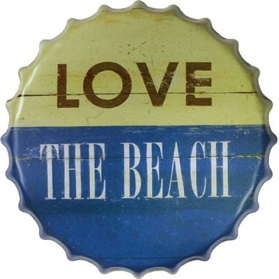 Ceduľa vrchnák Love The Beach