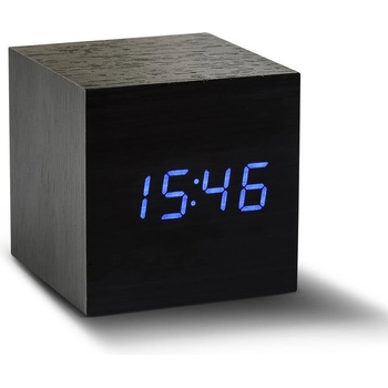 Gingko Черен будилник със син LED дисплей Cube Click - Gingko (GK08B10)
