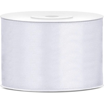 Party Deco Сатенена лента бяла 50мм/25м