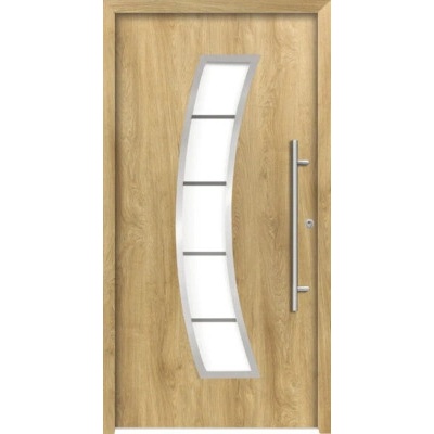 Splendoor Hliníkovo-oceľové vchodové dvere bezpečnostné Hermes RC2 100 x 210 cm P dub prírodný