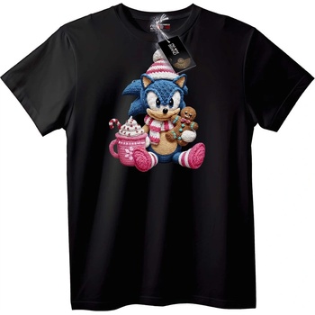 NOONEBRAND Тениска Прошнат Sonic Празник - XS, Black