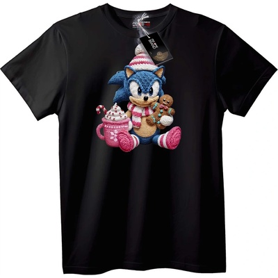 NOONEBRAND Тениска Прошнат Sonic Празник - XS, Black